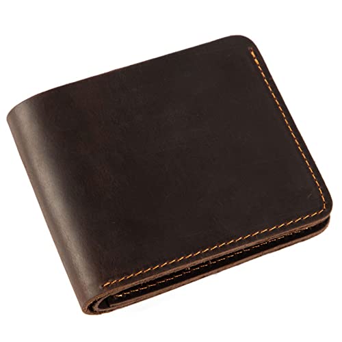 jonam Herren-Geldbörsen Minimalist 100% Genuine Leather Wallet Men Vertical Horizontal Wallet Leather for Men von jonam