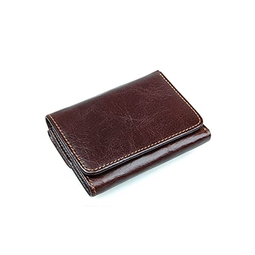 jonam Herren-Geldbörsen Top Kuh Leder Männer Brieftasche Vintage Multifunktionale antimagnetische Leder Brieftasche Männliche Geldbörse frei(Color:A) von jonam