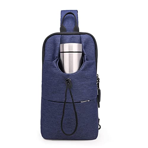 jonam Herrentasche Männer Reise Taille Tasche Funktionelle Outdoor Oxford Brusttasche Umhängetasche Männer Brusttasche(Color:Blue) von jonam