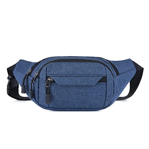 jonam Herrentasche Waist Bag Men and Women Simple Fashion Oxford Cloth Belt Bag Ladies Casual Waist Pack Mobile Phone Bag(Color:Blue) von jonam