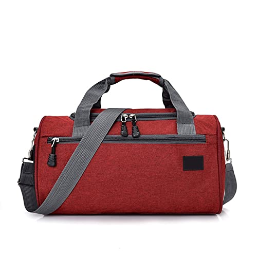 jonam Laptop Tragetasche Men Travel Sport Bags Light Luggage Business Cylinder Handbag Women Outdoor Duffel Weekend Crossbody Shoulder Bag Pack (Color : Red) von jonam