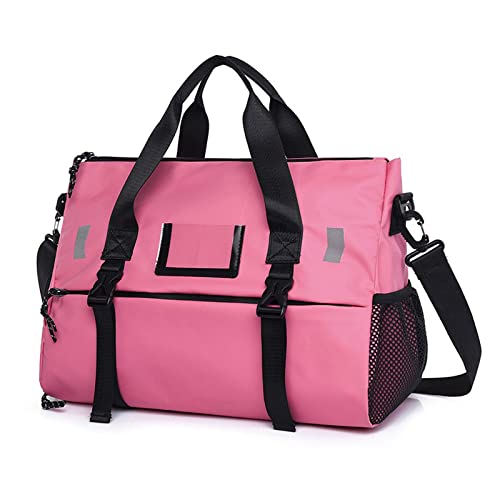 jonam Laptop Tragetasche Multifunktionssport Sport Fitness Bag Gym Yoga Bag Große Reise Duffle Handtasche for Frauen Wochenende Reise (Color : Pink) von jonam