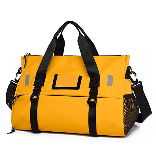 jonam Laptop Tragetasche Multifunktionssport Sport Fitness Bag Gym Yoga Bag Große Reise Duffle Handtasche for Frauen Wochenende Reise (Color : Yellow) von jonam