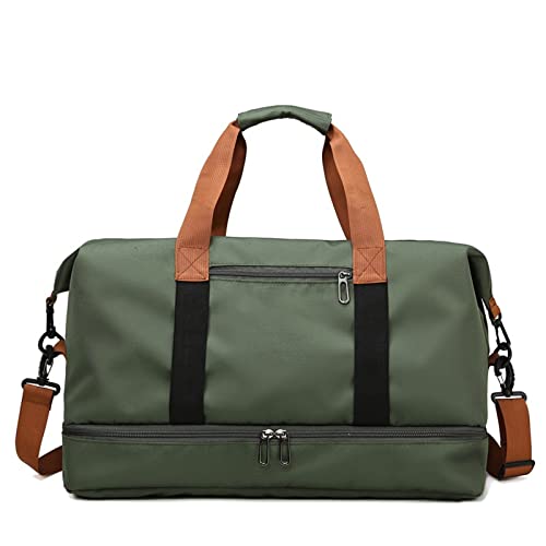 jonam Laptop Tragetasche Sport Bag with Shoe Organizer Bag Dry and Wet Separation Travel Bag Handbag Weekend Bag Overnight Bag Yoga Fitness Bag (Color : Green) von jonam
