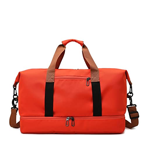 jonam Laptop Tragetasche Sport Bag with Shoe Organizer Bag Dry and Wet Separation Travel Bag Handbag Weekend Bag Overnight Bag Yoga Fitness Bag (Color : Red) von jonam