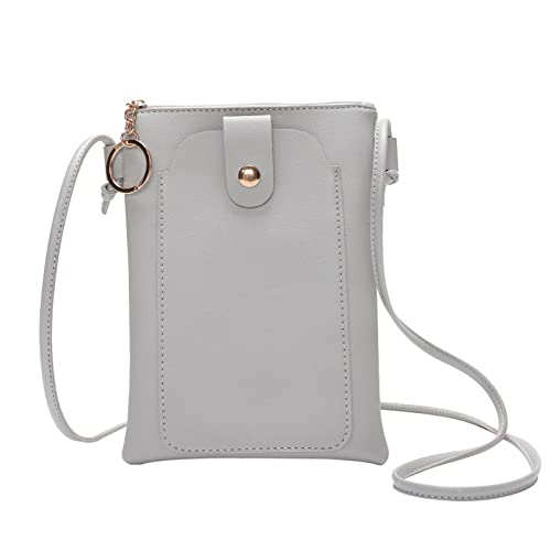 jonam Umhängetasche Women Mini Bag Small Coin Keychain Purses Mini Purse Zipper Thin Handbag (Color : White) von jonam