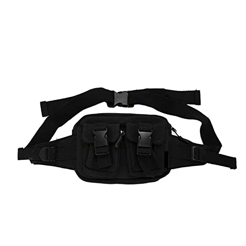 jonam Umhängetaschen für Herren Canvas Bag Neutral Bag Solid Color Chest Bag Multi-Functional Men's Belt Telephone Bag Shoulder Bag (Color : B) von jonam