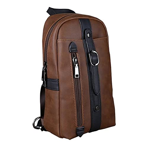 jonam Umhängetaschen für Herren Waist Bag Men's Leisure Large Capacity Sports Mobile Phone Bag Outdoor Chest Bag Belt Bag Nylon Shoulder Bag von jonam