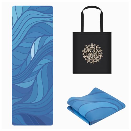 jooeer Reise Yogamatten, 1,5 mm Dicke Faltbare Rutschfeste Fitness & Übungs Matte für Yoga Pilates Gymnastik Stretching, Schweißabsorbierend, 183 x 61 cm von jooeer