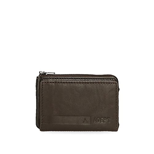 Adept Alan Geldbörse mit Kartenetui Braun 11 x 7 x 1,5 cm Leder, braun, Geldbörse mit Kartenfach von joumma bags,s.l.