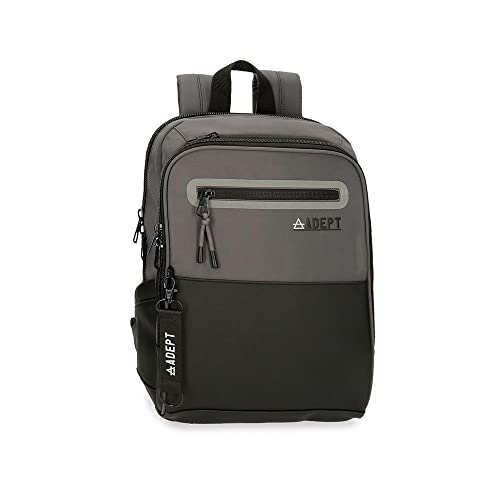 Adept Arker Rucksack für Laptop, anpassbar, 12 Zoll, Grau 25 x 36 x 10 cm, Polyester und PU, grau, Anpassbarer Laptop-Rucksack von joumma bags,s.l.