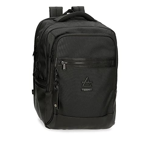 Adept Luke Rucksack für Laptop, anpassbar, 15,6 Zoll, Schwarz 31 x 44 x 15 cm, Polyester und PU, Schwarz , Anpassbarer Laptop-Rucksack von joumma bags,s.l.