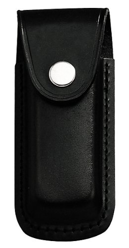 jowiha® Messer Etui aus Leder für 10 oder 12 Zentimeter Heftlänge in Schwarz oder Braun (Schwarz, 10 Zentimeter) von jowiha