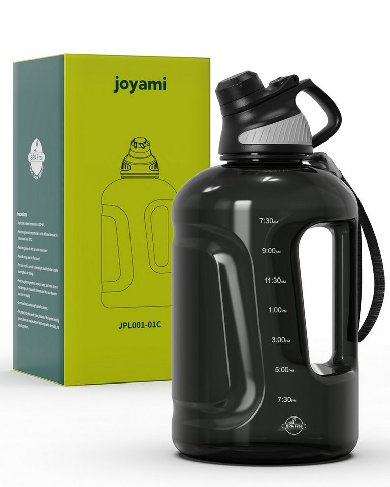 joyami Trinkflasche Große Sportflasche,mit Zeitmarkierung Auslaufsicher Magnetische Kappe, BPA-frei von joyami