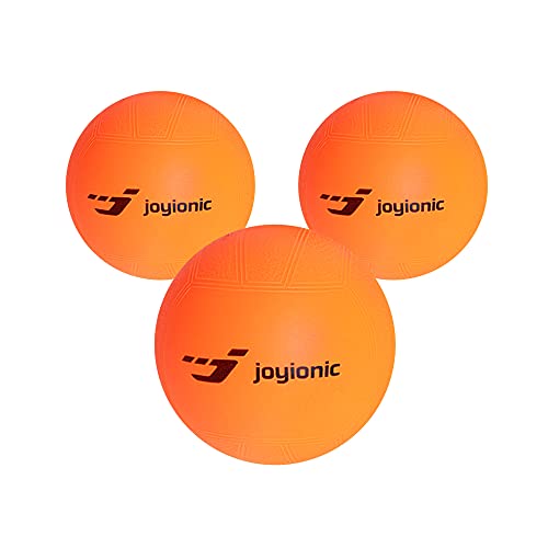 joyionic Roundnet Ball-Set 3-teilig, 1 Trainingsball 2 Turnierbälle, Ersatzbälle, aus PVC, Orange, Fußball Wasserball, für Garten, Schwimmbad Strand von joyionic