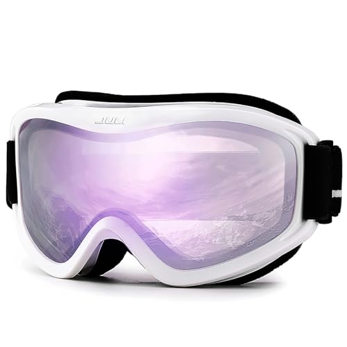 JULI Snowboard- und Skibrille, hochwertige Schneebrille (Arctic White/Purple Sapphire) von juli eyewear