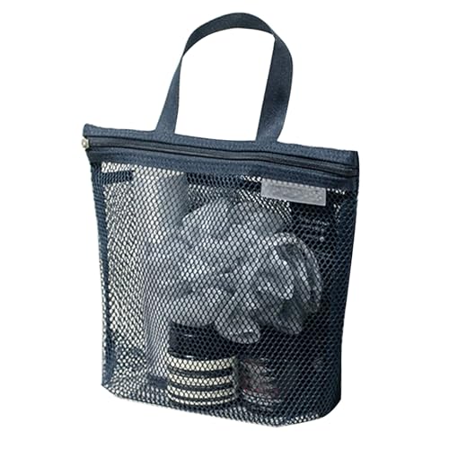 jyibinee Reise-Toiletry Organizer Sure Here is A Product Title for Mesh Bag Portable Handle Zipper Quick Drying Heavy Duty Large Capacity Shower, marineblau von jyibinee