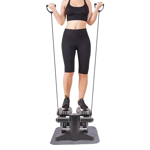 Tragbar Fitness Stepper für Zuhause Fitness Mini Stepper mit verstellbarem Haltegriff Übung Stepping Machine für Home Office Workout Gym von kangten