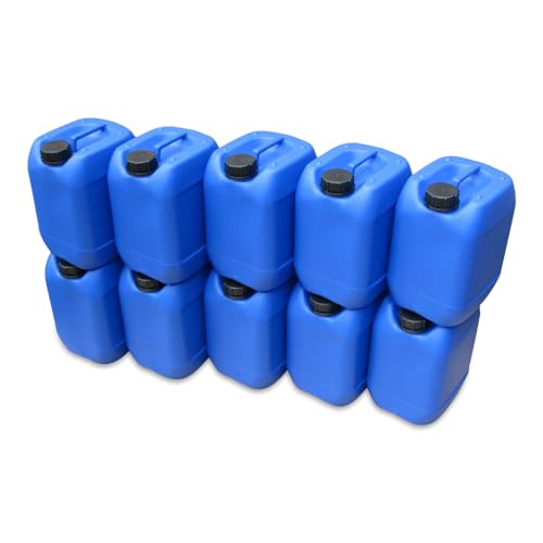 10 L Wasserkanister, Trinkwasserkanister, Camping Kanister Farbe blau BPA-frei für Lebensmittel und Trinkwasser (10) von kanister-vertrieb