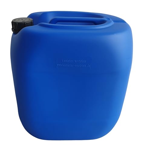 kanister-vertrieb® Wasserkanister Trinkwasserkanister Kanister BPA-frei lebensmittelecht (30 L blau)+ Etiketten von kanister-vertrieb