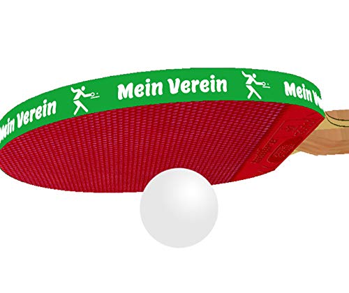 3 STK. Tischtennis Kantenband 10 mm grün mit eigenem Text von kantenbaender.de