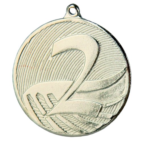 pokalspezialist 10 Stück Medaille Silber MD1291 aus Stahl, 50 mm x 3 mm von pokalspezialist