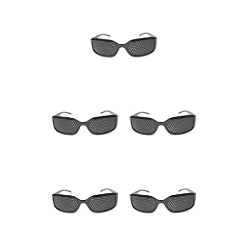 kawehiop 5 Satz von Lochbrille, kleine Löcher, Anti Ermüdungs Mesh gemusterte, poröse Brille, praktische Spezialbrille, Sehpflege, Nr.1 5Stk von kawehiop