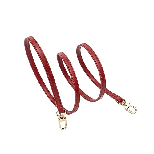 kawehiop Weiches Lederband für Taschen, einfache Installation, breite Anwendung, robustes und langlebiges PU Lederband für Umhängetaschen, Rot, breit 1cm lang 120cm von kawehiop
