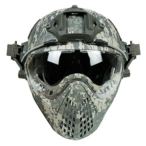 kayheng Vollgesichtsbedeckter militärischer Schutzhelm für den Kampf gegen Airsoft-Paintball Taktische Schutzhelme für Maskenbrillen von kayheng