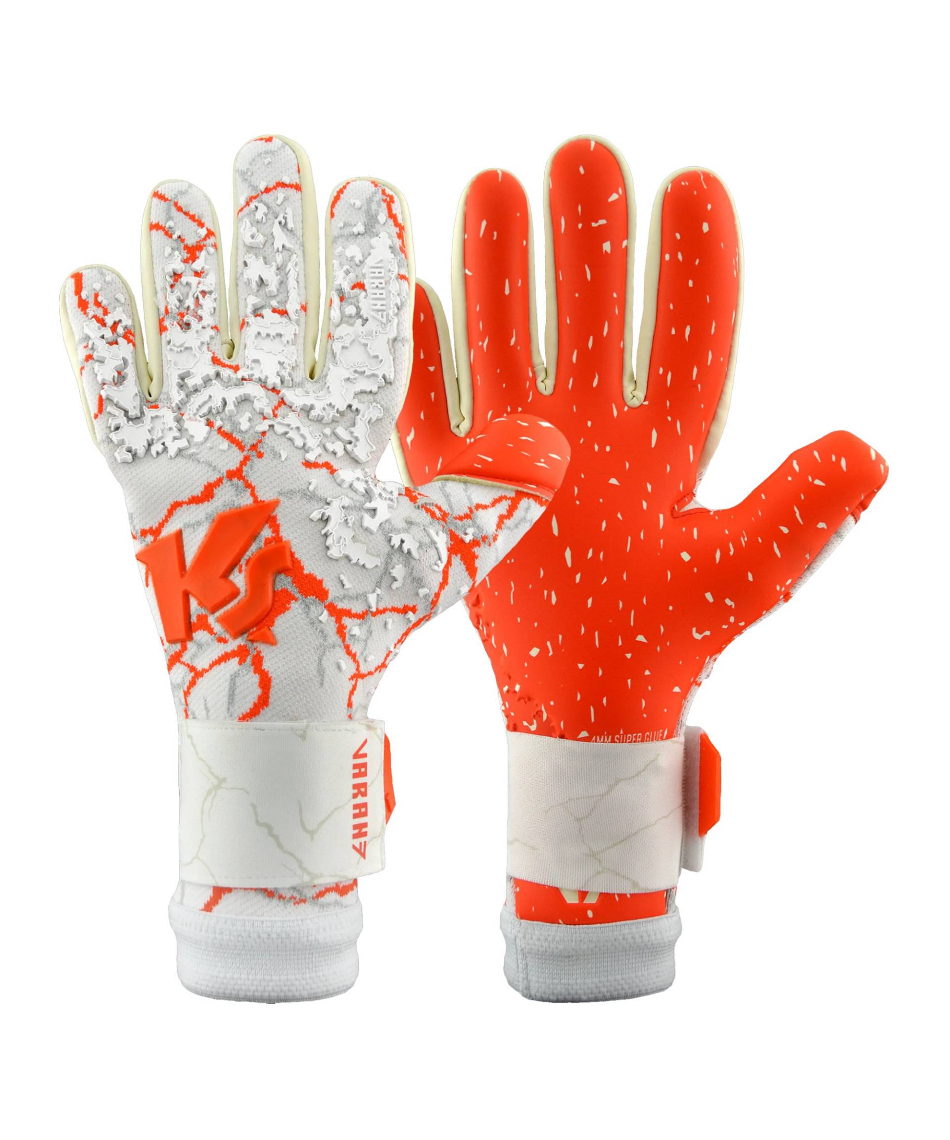 KEEPERsport Varan7 Hero NC TW-Handschuhe Weiss Rot F066 von keepersport