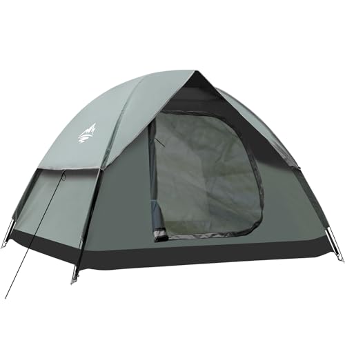 Camping Zelt, Familie Zelt Für S(2-3) / L(3-4) Personen Kuppelzelte Sonnenschutz Backpacking Wurfzelte Schnell Set-up für Camping (S(2-3 Personen)) von kejector