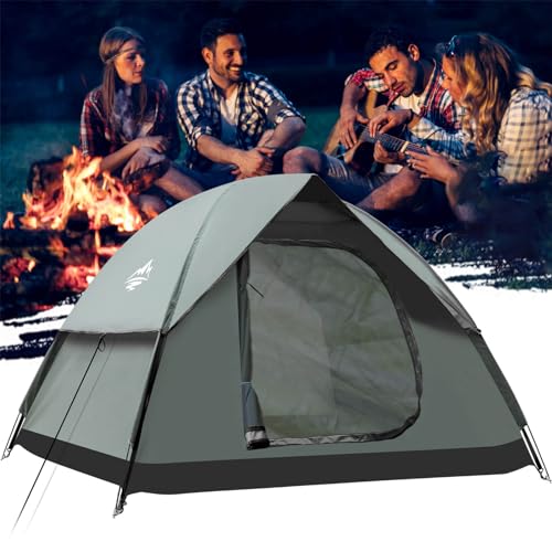 Camping Zelt, Kuppelzelte Wasserdicht Sonnenschutz Backpacking Wurfzelte Schnell Set-up für Camping Familie Zelt Für S(2-3) Personen von kejector
