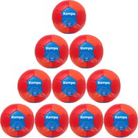10er Ballpaket Kempa Spectrum Synergy Primo Handball 152 - rot/sweden blau 3 von kempa
