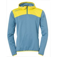 Kempa Emotion 2.0 1/4-Zip Hoodie dove blau/limonengelb XL von kempa