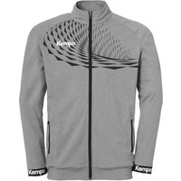 Kempa Wave 26 Poly Trainingsjacke Kinder 213 - dark grau melange/anthra 164 von kempa