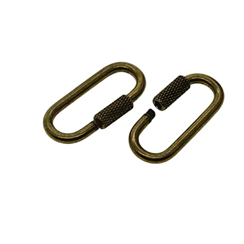 kesurpae 12 Stück Kletterkarabiner D-Ring Camping Wandern Angeln Schlüsselanhänger Halter Haken Tragbares Seil Kettenglied, Bronze von kesurpae