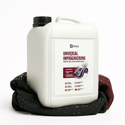ki:ku® Universal Imprägnierung | Imprägnierspray für Textilien, Leder, Wolle, Synthetik UVM. | gegen Schmutz & Nässe | wasserabweisend, atmungsaktiv | für Schuhe, Kleidung, Zelte, Outdoor, Camping von ki:ku