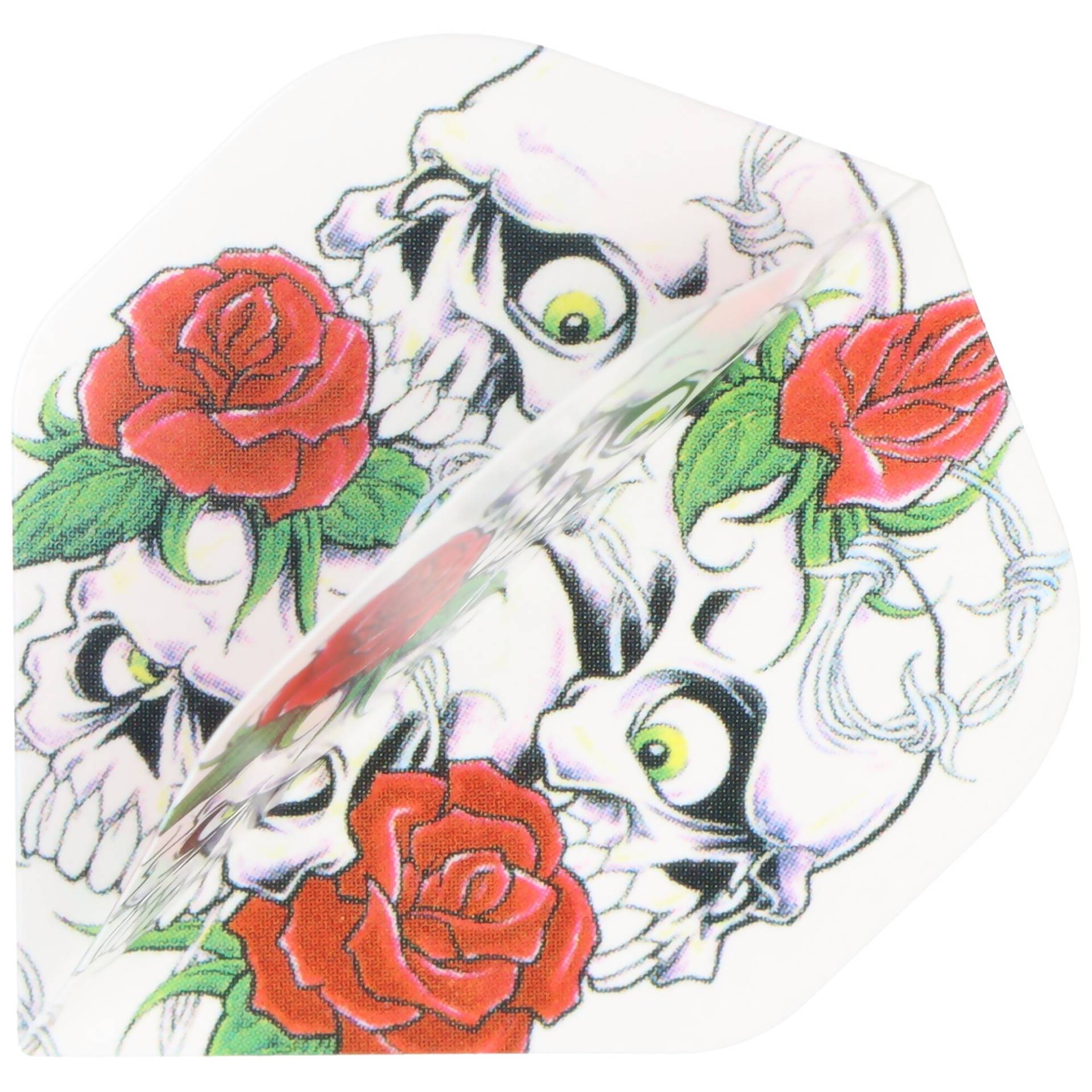 Skulls and Roses Weiss Dart Flight von kilo80
