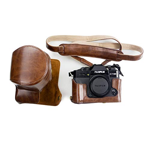 Kinokoo Kunstleder-Kameratasche für Fujifilm X-T30, Fujifilm X-T30 II, Fujifilm X-T20, Fujifilm X-T10 und 16-50 mm Objektiv mit Schultergurt und Reinigungstuch von kinokoo