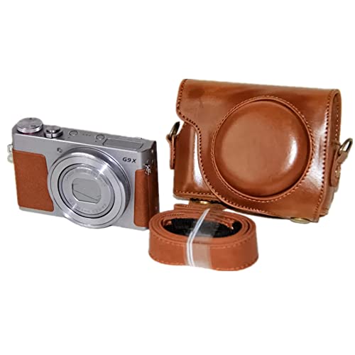 kinokoo G9X Mark II Hülle PU Leder Kamera Schutzhülle Kompatibel für Canon G9X G9X Mark II Kamera - Braun von kinokoo