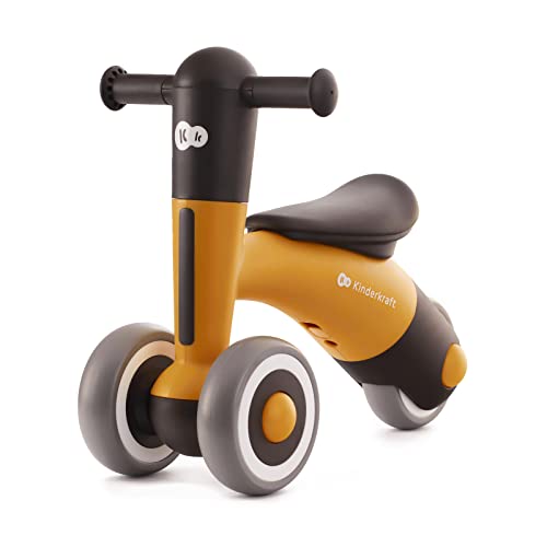 Kinderkraft MINIBI Laufrad ab 1 Jahr, Lichte Lauflernrad ohne Pedale, verstellbaren Sattel, Einfach zu reinigen, Wiegt 2,1 kg, Gelb von kk Kinderkraft