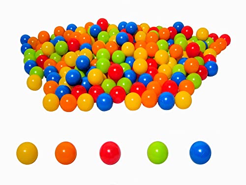 koenig-tom Bällebad24 - Bällebad Bälle, 6cm, Babybälle, Bällchenbad, Plastebälle, Bälle für Bällebad (6cm -100 Bälle, blau - gelb - grün - rot - orange) von koenig-tom