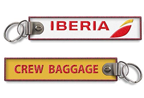 Iberia Schlüsselanhänger mit Reisegepäck, bestickt von koolkrew