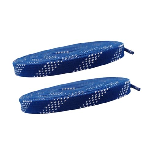 kowaku 1 Paar gewachste Schnürsenkel für Hockey-Schlittschuhe, 1 cm breit, Schnürsenkel für Inlineskates, Hockey-Schuhe, Zubehör für, Blau, 274cm von kowaku