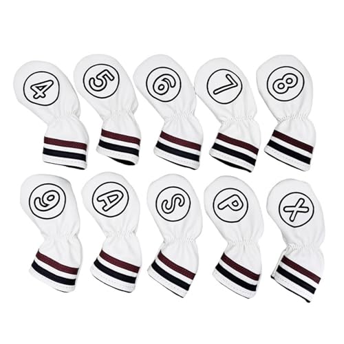 kowaku 10x Golf Club Head Covers Golf Headcovers Ärmeln Liefert für Spieler, Weiß von kowaku