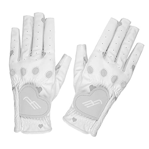 kowaku 2 Stück atmungsaktive Golfhandschuhe für Damen, schweißabsorbierende Halbfinger-Schutzhandschuhe, verschleißfeste Damen-Fingerlose Handschuhe für das, Grau 19 von kowaku