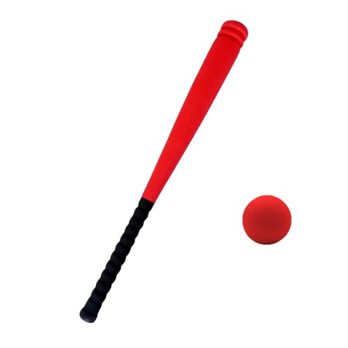 kowaku Baseball-Set mit Schläger und Ball aus Schaumstoff, 54 cm, für Übungen im Park, Rot von kowaku