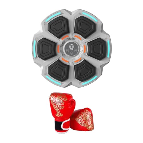 kowaku Fitness Boxmaschine für Zuhause, Zielmodus Und Geschwindigkeit Anpassbar, Rote Handschuhe für Erwachsene von kowaku