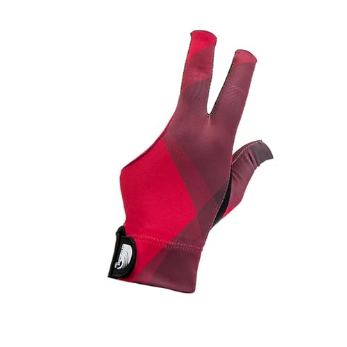 kowaku Hochwertiger Billardhandschuh für Die Linke Hand, Optimales Zubehör für Snooker Enthusiasten, Rot von kowaku