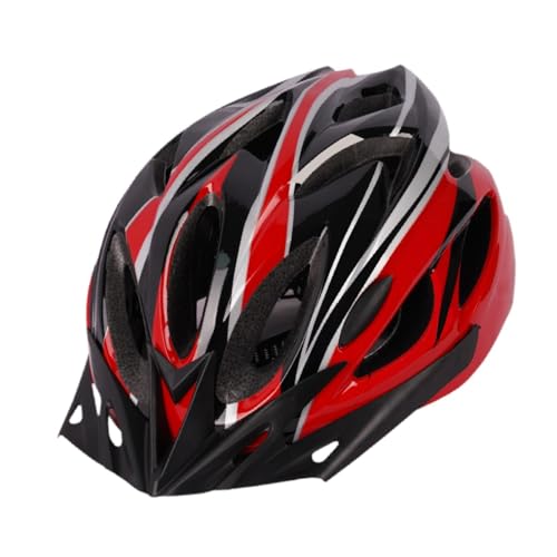kowaku Hochwertiger Kopfschutz für Radfahrer Leistungsstarker Fahrradhelm für Erwachsene, rot schwarz von kowaku